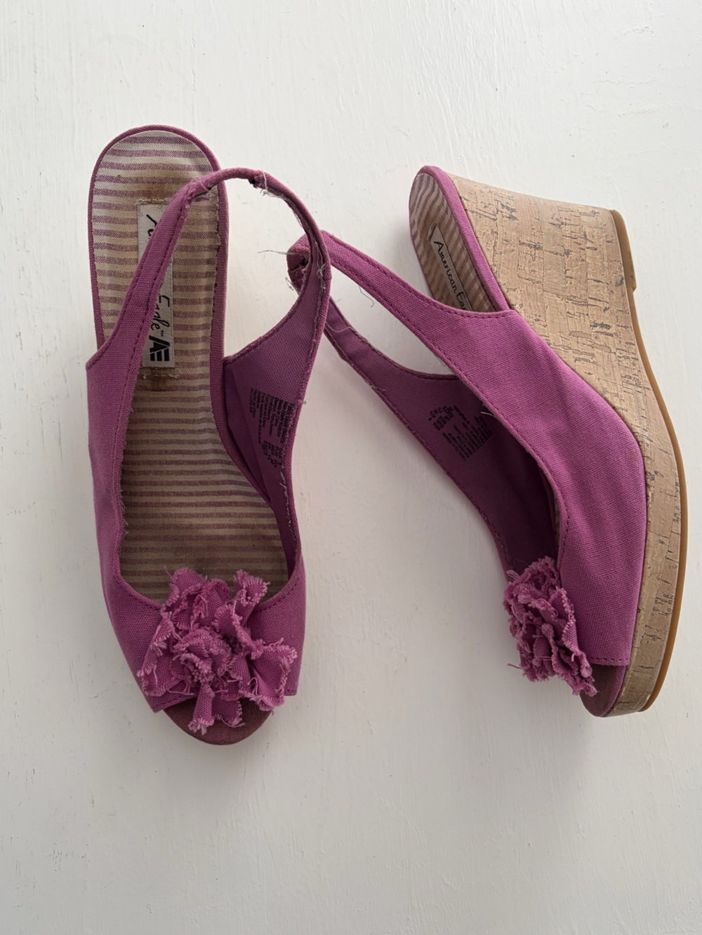 American Eagle Peep Toe Wedge Heel